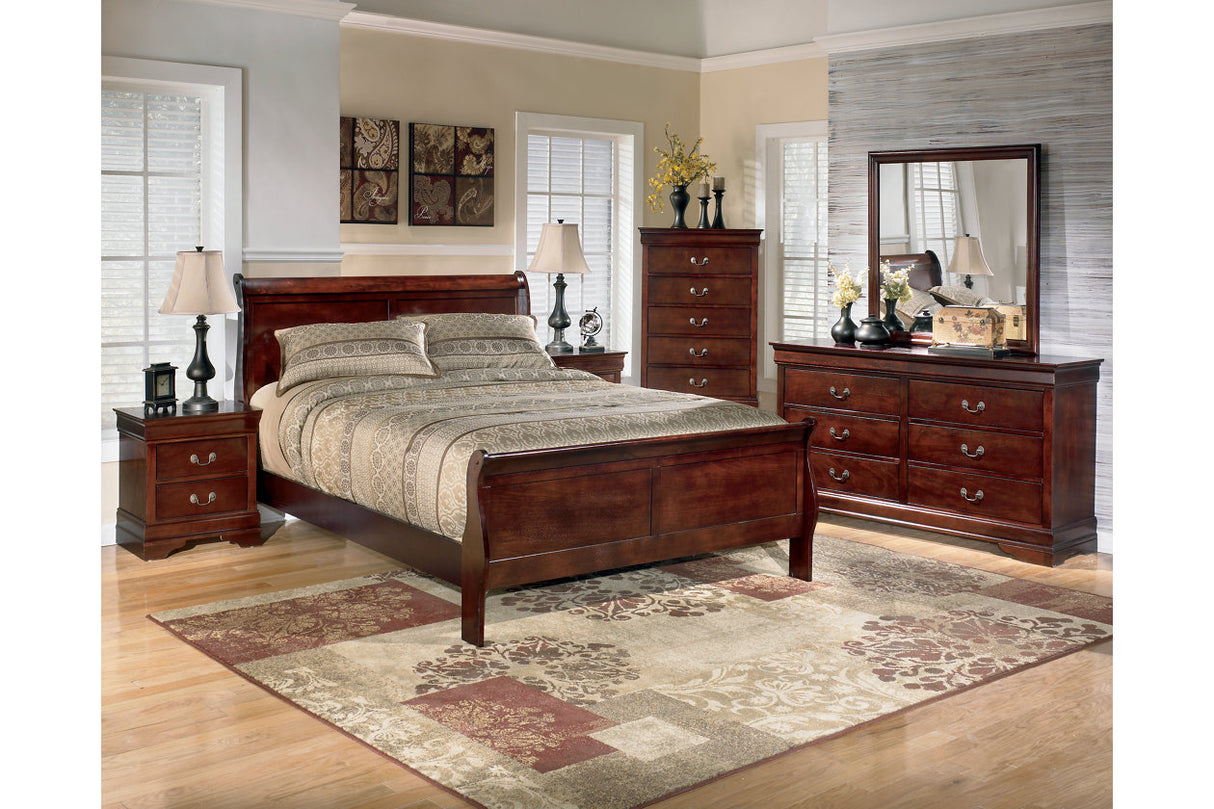 Alisdair Reddish Brown California King Sleigh Bed -  Ashley - Luna Furniture