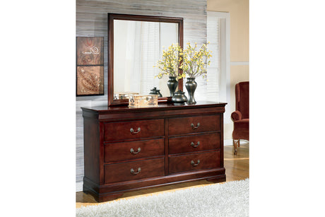 Alisdair Reddish Brown Dresser and Mirror -  Ashley - Luna Furniture