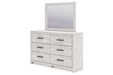 Cayboni Whitewash Dresser and Mirror from Ashley - Luna Furniture