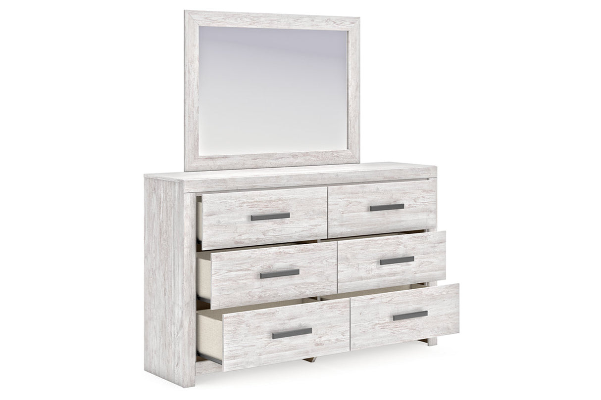 Cayboni Whitewash Dresser and Mirror from Ashley - Luna Furniture