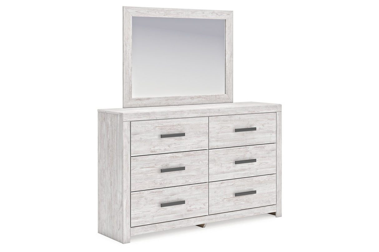 Cayboni Whitewash Dresser and Mirror from Ashley - Luna Furniture