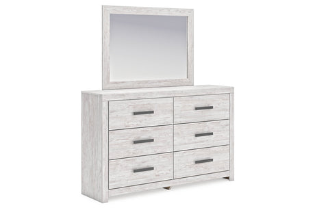 Cayboni Whitewash Dresser and Mirror from Ashley - Luna Furniture