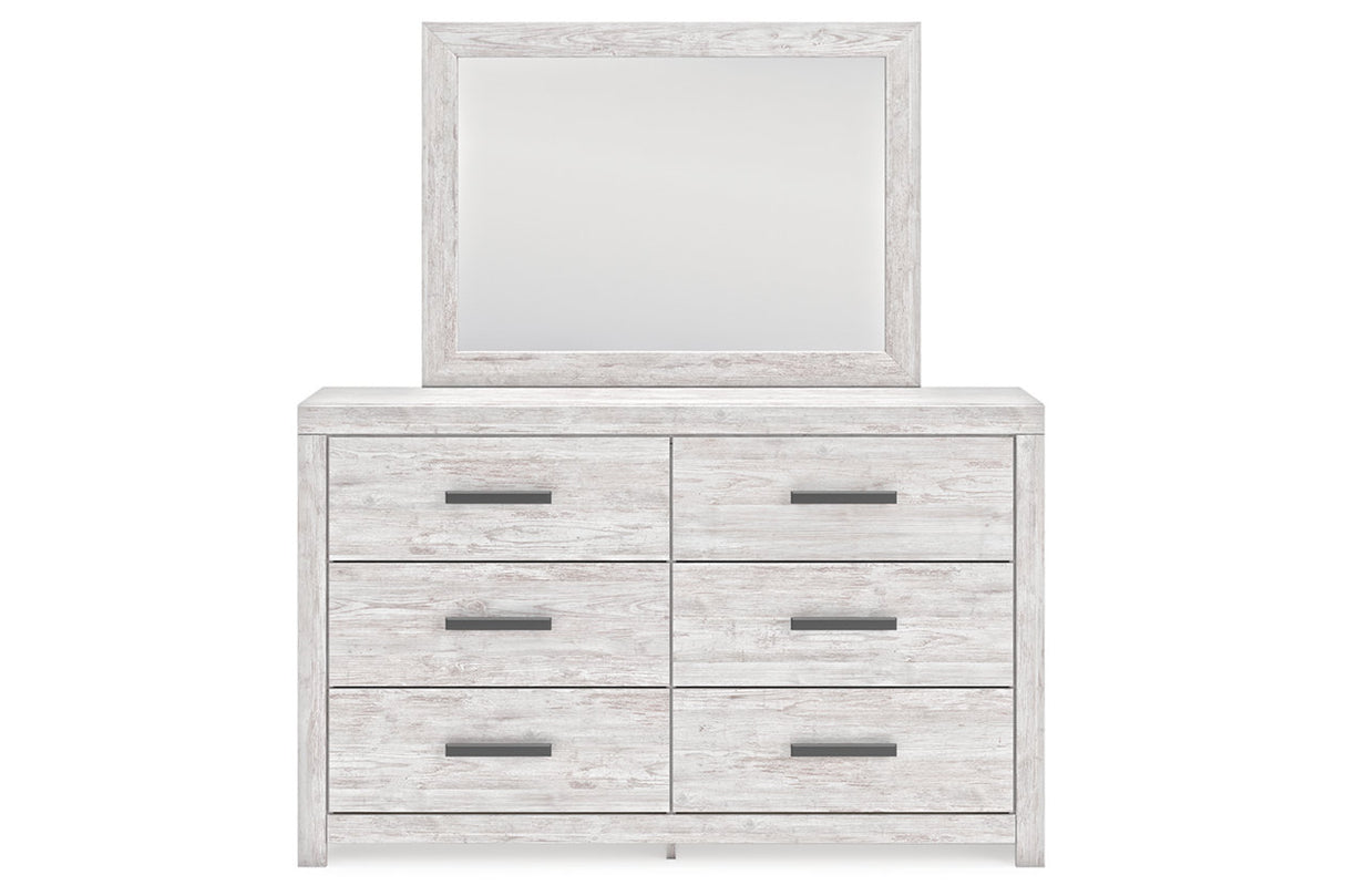 Cayboni Whitewash Dresser and Mirror from Ashley - Luna Furniture