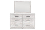 Cayboni Whitewash Dresser and Mirror from Ashley - Luna Furniture