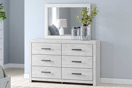 Cayboni Whitewash Dresser and Mirror from Ashley - Luna Furniture