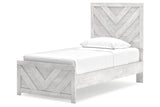 Cayboni Whitewash Twin Panel Bed from Ashley - Luna Furniture