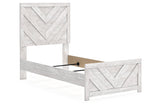 Cayboni Whitewash Twin Panel Bed from Ashley - Luna Furniture