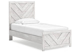 Cayboni Whitewash Twin Panel Bed from Ashley - Luna Furniture