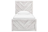 Cayboni Whitewash Twin Panel Bed from Ashley - Luna Furniture