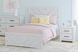 Cayboni Whitewash Full Panel Bed from Ashley - Luna Furniture