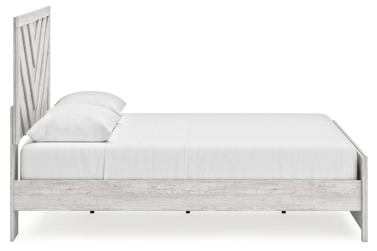 Cayboni Whitewash Queen Panel Bed from Ashley - Luna Furniture