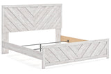 Cayboni Whitewash King Panel Bed from Ashley - Luna Furniture