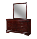 Louis Philip Cherry Mirror (Mirror Only) -  Crown Mark - Luna Furniture