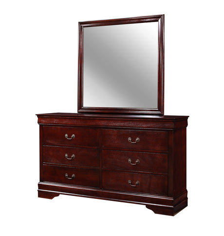 Louis Philip Cherry Mirror (Mirror Only) -  Crown Mark - Luna Furniture