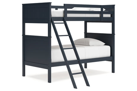 Nextonfort Blue Twin over Twin Bunk Bed -  Ashley - Luna Furniture