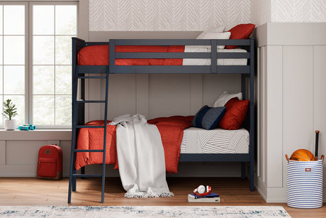 Nextonfort Blue Twin over Twin Bunk Bed -  Ashley - Luna Furniture