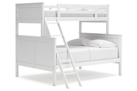 Nextonfort White Twin over Full Bunk Bed -  Ashley - Luna Furniture