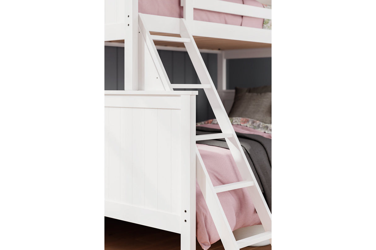 Nextonfort White Twin over Full Bunk Bed from Ashley - Luna Furniture