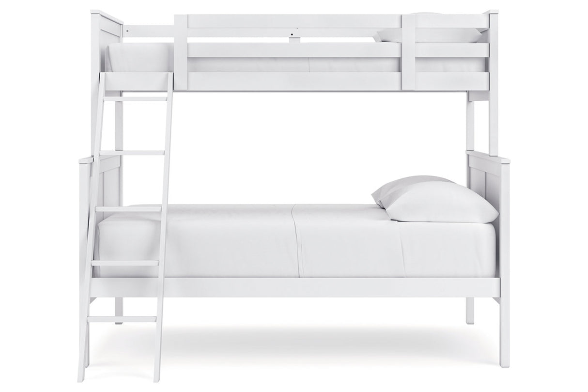 Nextonfort White Twin over Full Bunk Bed from Ashley - Luna Furniture