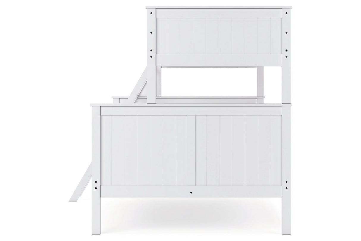 Nextonfort White Twin over Full Bunk Bed from Ashley - Luna Furniture