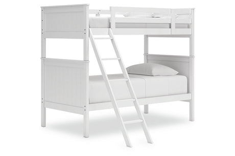 Nextonfort White Twin over Twin Bunk Bed -  Ashley - Luna Furniture