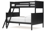 Nextonfort Black Twin over Full Bunk Bed from Ashley - Luna Furniture