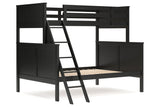 Nextonfort Black Twin over Full Bunk Bed from Ashley - Luna Furniture