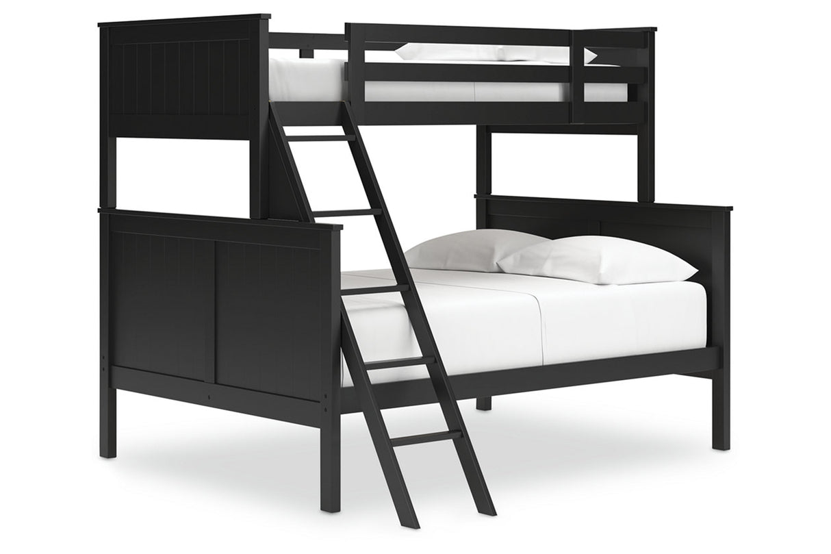 Nextonfort Black Twin over Full Bunk Bed from Ashley - Luna Furniture