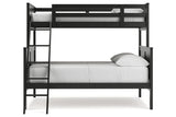 Nextonfort Black Twin over Full Bunk Bed from Ashley - Luna Furniture