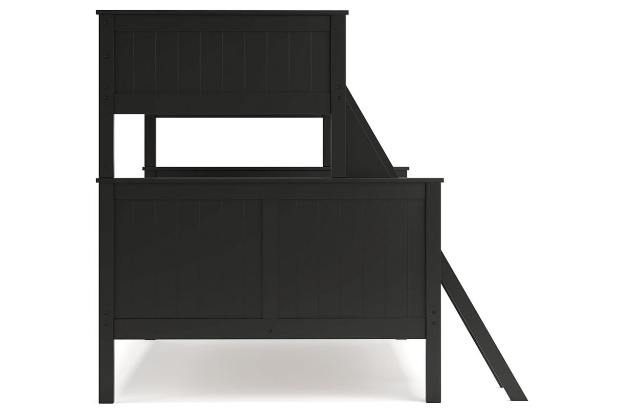 Nextonfort Black Twin over Full Bunk Bed from Ashley - Luna Furniture