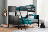 Nextonfort Black Twin over Full Bunk Bed from Ashley - Luna Furniture