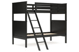 Nextonfort Black Twin over Twin Bunk Bed from Ashley - Luna Furniture