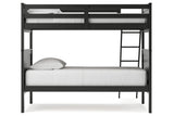 Nextonfort Black Twin over Twin Bunk Bed from Ashley - Luna Furniture