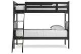 Nextonfort Black Twin over Twin Bunk Bed from Ashley - Luna Furniture