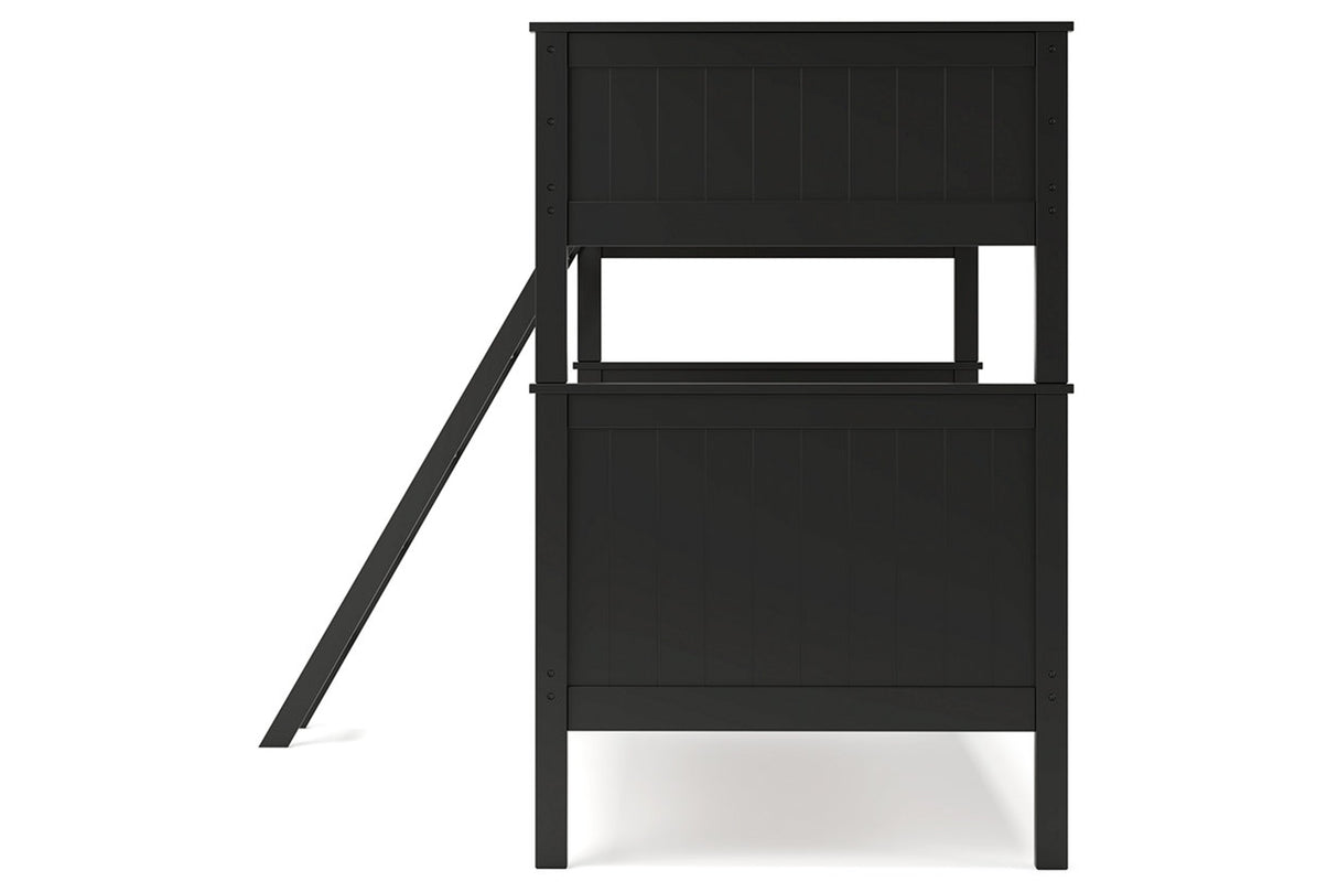 Nextonfort Black Twin over Twin Bunk Bed from Ashley - Luna Furniture