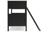 Nextonfort Black Twin over Twin Bunk Bed from Ashley - Luna Furniture