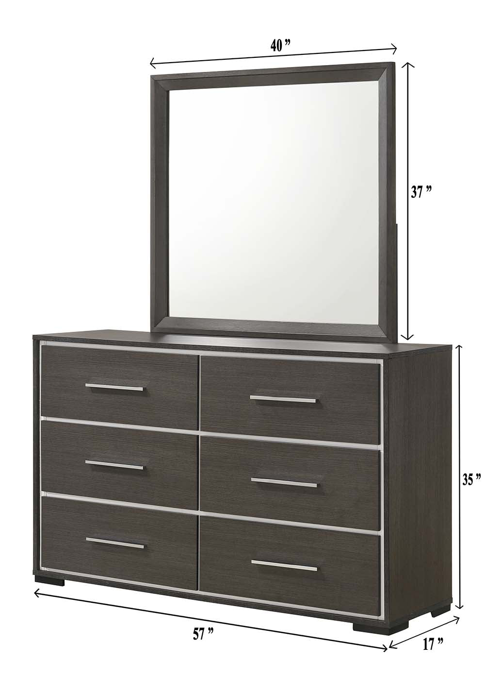 Sharpe Brown Dresser -  Crown Mark - Luna Furniture