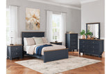 Landocken Brown/Blue Full Panel Bed -  Ashley - Luna Furniture