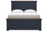 Landocken Brown/Blue Full Panel Bed -  Ashley - Luna Furniture