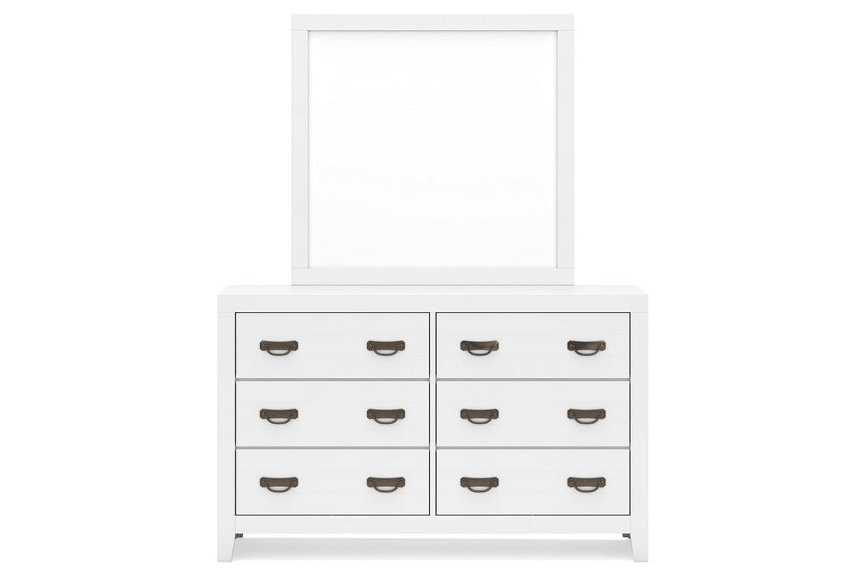 Binterglen White Dresser and Mirror from Ashley - Luna Furniture