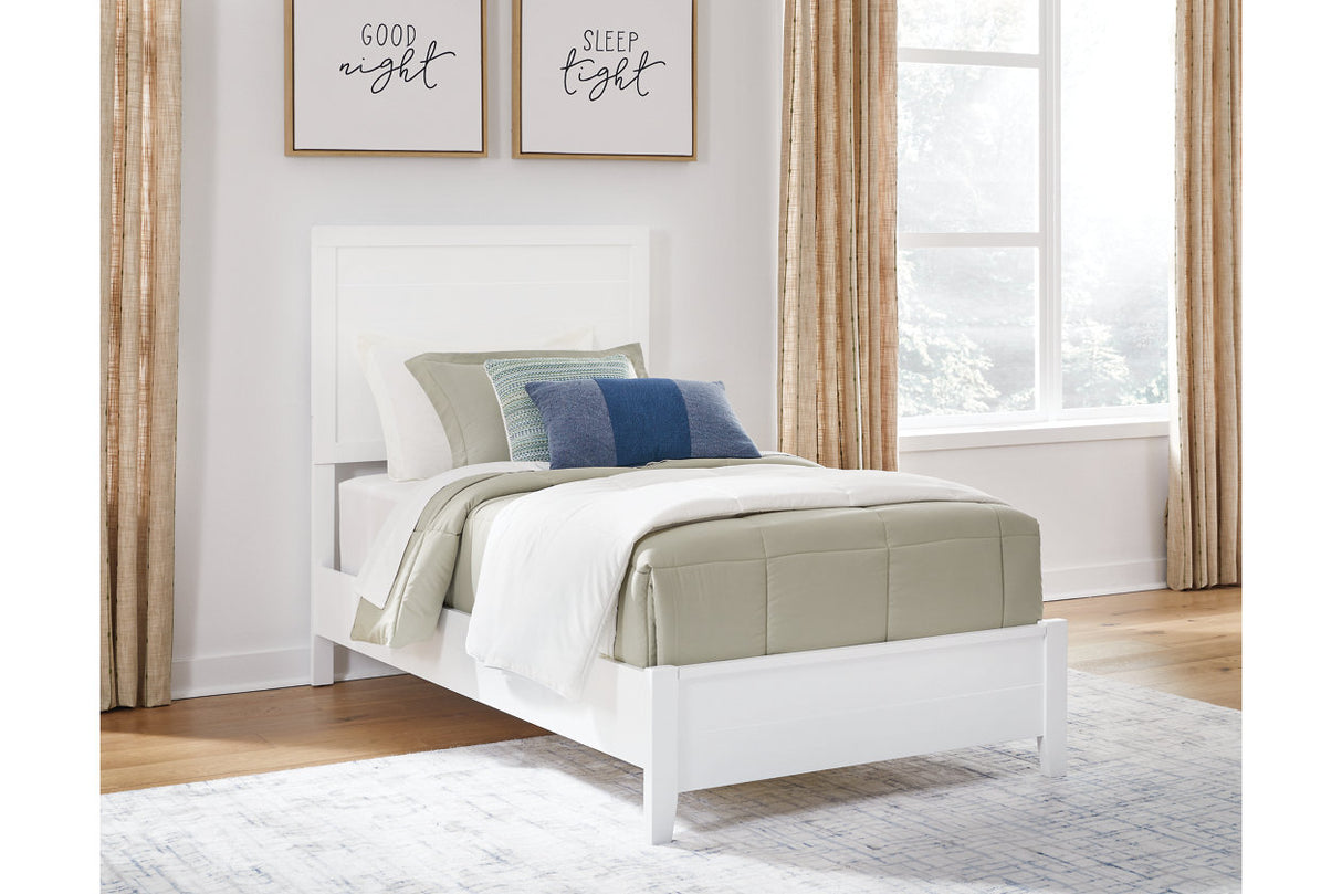 Binterglen White Twin Panel Bed from Ashley - Luna Furniture