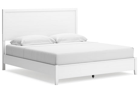 Binterglen White King Panel Bed -  Ashley - Luna Furniture