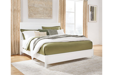 Binterglen White King Panel Bed -  Ashley - Luna Furniture