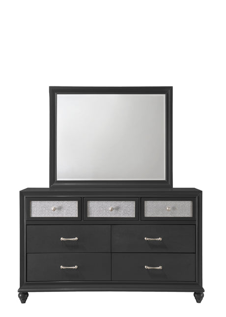 Lila Black Dresser -  Crown Mark - Luna Furniture