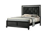 Lila Black Upholstered Panel Youth Bedroom Set -  Crown Mark - Luna Furniture