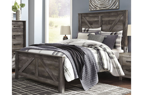 Wynnlow Gray Queen Crossbuck Panel Bed -  Ashley - Luna Furniture