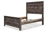 Wynnlow Gray Queen Crossbuck Panel Bed from Ashley - Luna Furniture