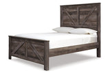 Wynnlow Gray Queen Crossbuck Panel Bed from Ashley - Luna Furniture