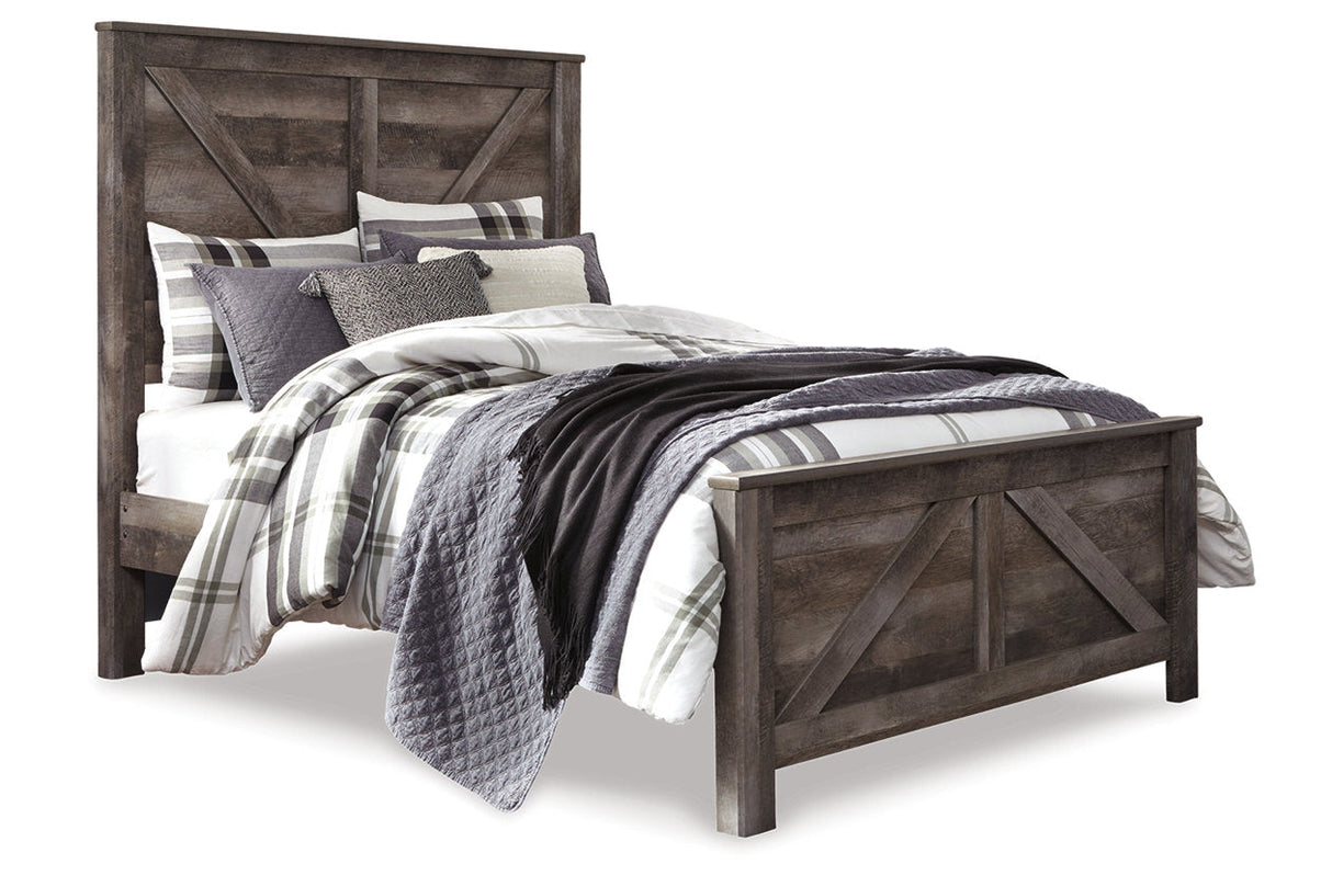 Wynnlow Gray Queen Crossbuck Panel Bed from Ashley - Luna Furniture