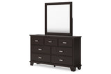 Covetown Dark Brown Dresser and Mirror -  Ashley - Luna Furniture